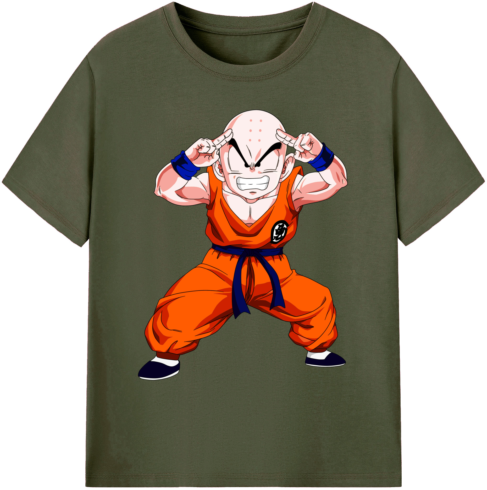 （画像用） ドラゴンボール クリリン DRAGON BALL krillin 綿100％ メンズ半袖Tシャツ｜肌触りやわらか＆通気性
